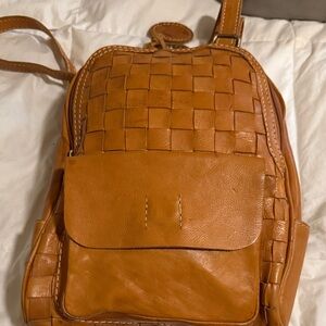 Zuccheto Filato Woven Leather Backpack